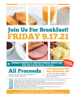 Flyer for LPS Foundation Breakfast