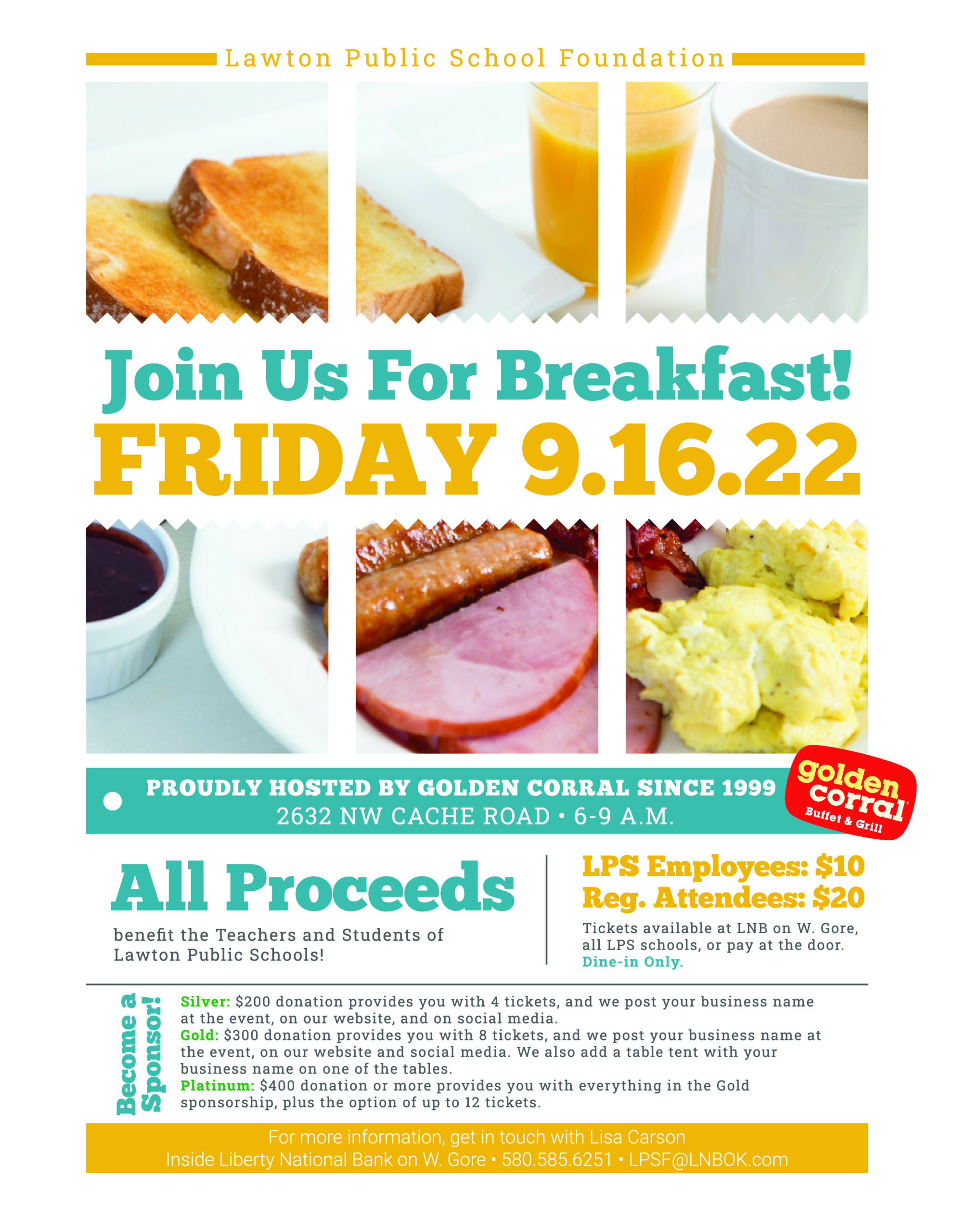 Flyer for the breakfast event